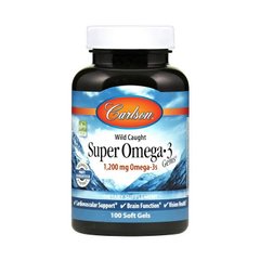 Супер Омега-3 Carlson Labs Super Omega-3 1200 mg wild caught (100 soft gels)