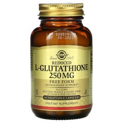 L-глутатіон (відновлений) (вільна форма) Solgar Reduced L-Glutathione 250 mg (60 veg caps)