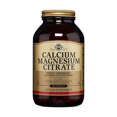 Цитрат кальцію і магнію Solgar Calcium Magnesium Citrate (100 tabs)