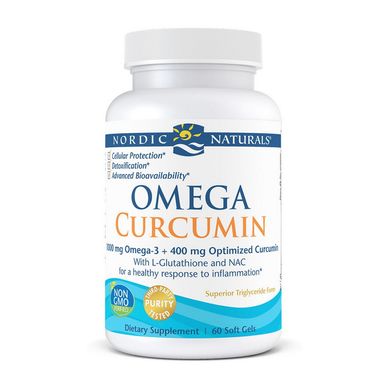Омега-3 + Куркумин Nordic Naturals Omega Curcumin 1000 mg omega-3 + 400 mg curcumin (60 soft gels)
