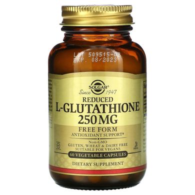 L-глутатион (восстановленный) (свободная форма) Solgar Reduced L-Glutathione 250 mg (60 veg caps)