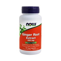 Екстракт імбиру (корінь) (Zingiber officinale) Now Foods Ginger Root Extract (90 veg caps)