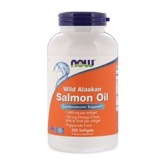 Рыбий жир из дикого аляскинского лосося Масло Нау Фудс / Now Foods Wild Alaskan Salmon Oil (200 softgels)
