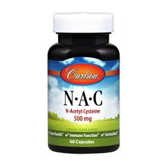 N-ацетилцистеин-L-цистеин (NAC) Carlson Labs NAC 500 mg (60 caps)