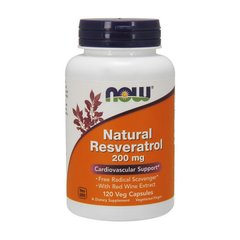 Натуральный ресвератрол антиоксидант Нау Фудс / Now Foods Natural Resveratrol 200 mg (120 veg caps)