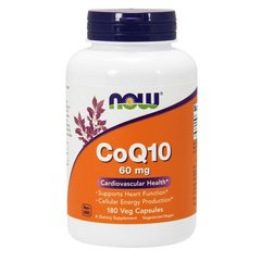 Коэнзим Q10 (Кофермент Q10) Now Foods 60 mg (180 veg caps)
