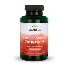 Омега-3 високій концентрації Свансон / Swanson High Concentrate Omega-3 (120 softgels)