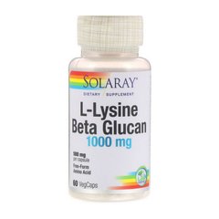 Л-Лизин Бета-Глюкан Соларай / Solaray L-Lysine Beta Glucan 1000 mg (60 veg caps)