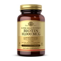 Биотин (витамин В7) Solgar Biotin 10,000 mcg (30 veg caps)