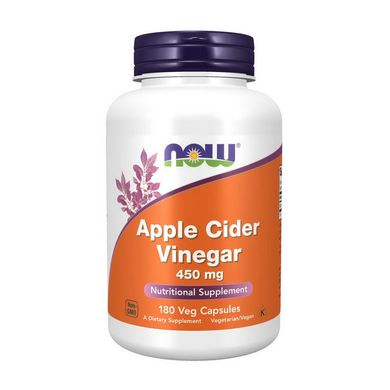 Яблочный уксус Now Foods Apple Cider Vinegar 450 mg (180 veg caps)