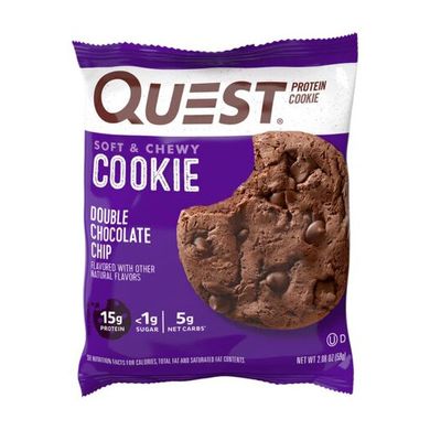 Печиво протеїнове Quest Nutrition Protein Cookie шоколадне (59 g, double chocolate chip)