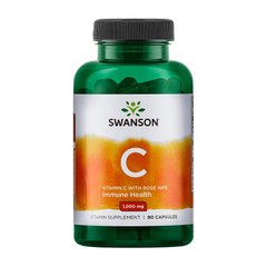 Витамин Ц с экстрактом плодов шиповника Свансон / Swanson Vitamin C 1,000 mg with Rose Hips (90 caps)