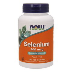 Селен (L-селенметионин) Now Foods Selenium 200 mcg (180 veg caps)