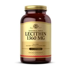 Лецитин соевый натуральный Солгар / Solgar Lecithin 1360 mg natural soya (100 softgels)