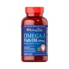Omega-3 Fish Oil 1200 mg (200 softgels) жирные кислоты Puritan's Pride