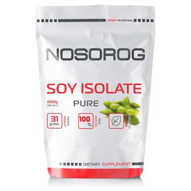 Протеин соевый изолят Nosorog Nutrition Soy Isolate Protein 1 кг без вкуса