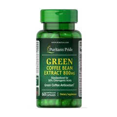 Экстракт зеленого кофе для похудения Puritan's Pride Green Coffee Bean Extract 800 mg (60 caps)