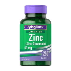 Цинк глюконат PipingRock Zink Gluconate 50 mg (250 tab)