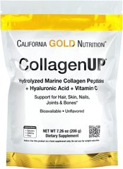 Морський колаген + гіалуронова кислота + вітамін С California Gold Nutrition CollagenUP 5000 mg (206 g) порошок