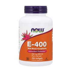Витамин Е с Токоферолами Now Foods E-400 with mixed Tocopheryl (250 softgels)