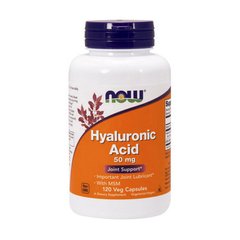 Гіалуронова кислота з ЧСЧ Now Foods Hyaluronic Acid with MSM (120 veg caps)