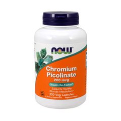 Пиколинат хрома Now Foods Chromium Picolinate 200 mcg (250 caps)