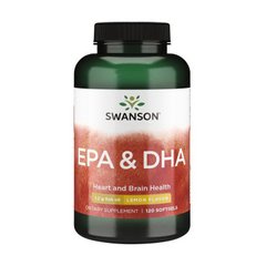 Жирные кислоты ЭПК и ДГК Свансон / Swanson EPA & DHA (120 sgels)