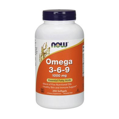 Омега 3-6-9 рыбий жир Now Foods Omega 3-6-9 1000 мг 250 капсул