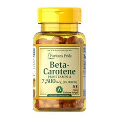 Beta-Carotene 7,500 mcg (100 softgels) Puritan's Pride