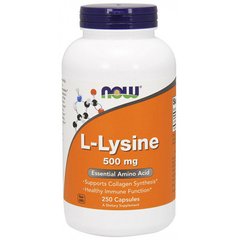 Л-Лизин (L-лизин гидрохлорид) 500 мг Now Foods L-Lysine 500 mg (250 caps)