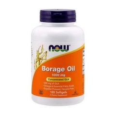 Масло огуречника (Borago officinalis) (семена) Нау Фудс / Now Foods Borage Oil 1000 mg (120 softgels)