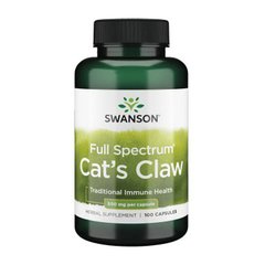 Екстракт кори котячого кігтя Свансон / Swanson Full Spectrum cat's Claw 500 mg (100 caps)