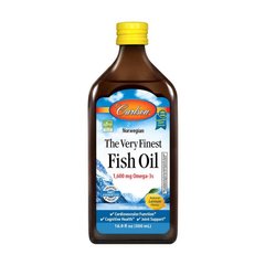 Масло риб'ячого жиру омега-3 Carlson Labs The Very Finest Fish Oil 1,600 mg Omega-3s (500 ml, lemon)