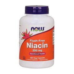 Ниацин (витамин B-3) Now Foods Flush-Free Niacin 250 mg 180 вег капсул