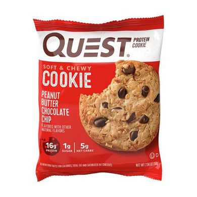 Печиво протеїнове Quest Nutrition Protein Cookie шоколад і горіхи (58 g, peanut butter chocolate chip)