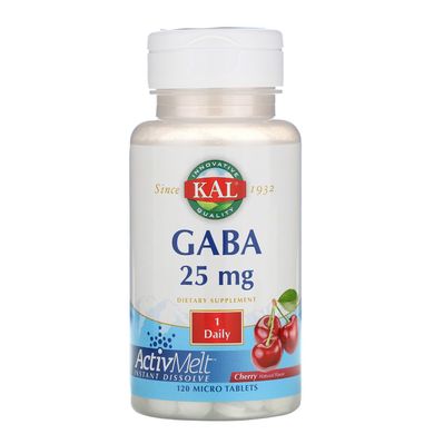 Габа Гамма-аминомасляная кислота (ГАМК) KAL GABA 25 mg (120 micro tabs, cherry natural)