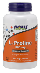 Аминокислота L-пролин Now Foods L-Proline 500 mg (120 veg caps)