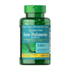 Со Пальметто для мужчин Пуританс Прайд / Puritan's Pride Saw Palmetto Extract 320 mg (60 softgels)