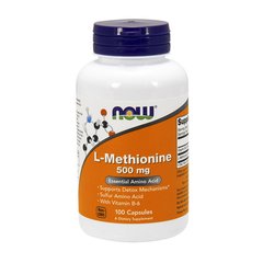 Л-Метионин 500 мг Now Foods L-Methionine 500 mg (100 caps)
