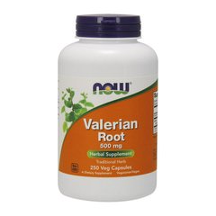 Валериана лекарственная (корень) 500 мг Now Foods Valerian Root 500 mg (250 veg caps)