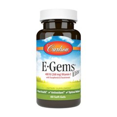 Витамин Е (как d-альфа-токоферилацетат) Carlson Labs E-Gems 400 IU (268 mg) (60 soft gels)