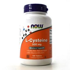 L-цистеин Now Foods L-Cysteine 500 mg 100 таблеток