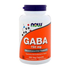 ГАМК (гамма-аминомасляная кислота) Габа Now Foods GABA 750 mg (200 caps)