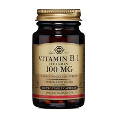 Витамин Б1 (тиамин) Solgar Vitamin B 1 100 mg (100 veg caps)