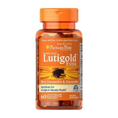 Лютеин для зрения Пуританс Прайд / Puritan's Pride Lutigold Extra (60 softgels)