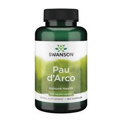 Екстракт кори Пау де Арко Свансон / Swanson Pau d'arco 500 mg (100 caps)