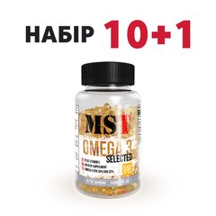 Риб'ячий жир Омега-3 MST Omega 3 Selected (110 softgels, набір 10+1)
