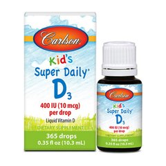 Витамин Д3 для детей Carlson Labs Kid's Super Daily D3 400 IU (10.3 ml)