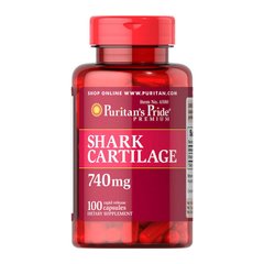 Акулий хрящ Puritan's Pride Shark Cartilage 740 mg (100 caps)