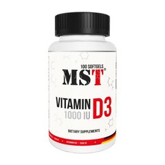 Витамин D3 (холекальциферол) MST Vitamin D3 1000 IU (25 mcg) (100 softgels)